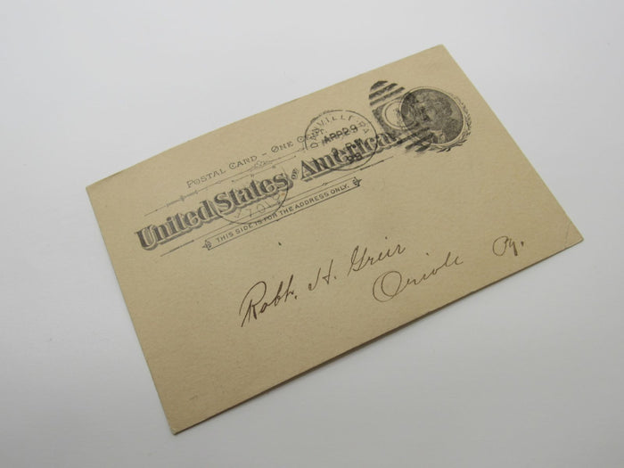 USPS-Scott-UX12-Antique-1c-Black-On-Buff-Thomas-Jefferson-Used-Postal-Card-720 2