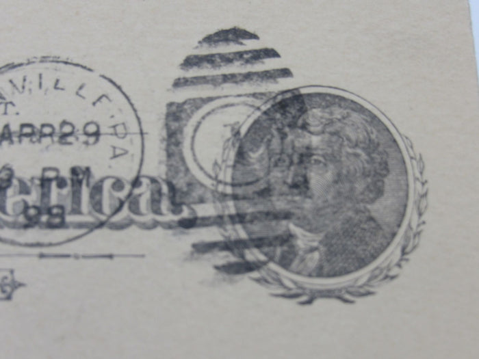USPS-Scott-UX12-Antique-1c-Black-On-Buff-Thomas-Jefferson-Used-Postal-Card-720 4