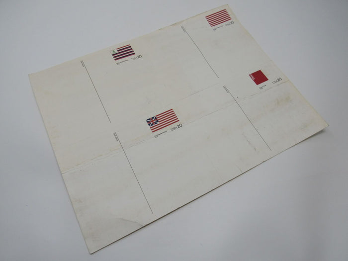 USPS-UX317-36-20c-USA-4-Flags-Sheet-Continental-Colors-F-(Fine)-Postal-Card-374 1