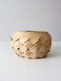 vintage palm frond basket bowl