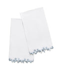 Powder Room Towels - Wave Guest Towels in Hazy Blue by Matouk