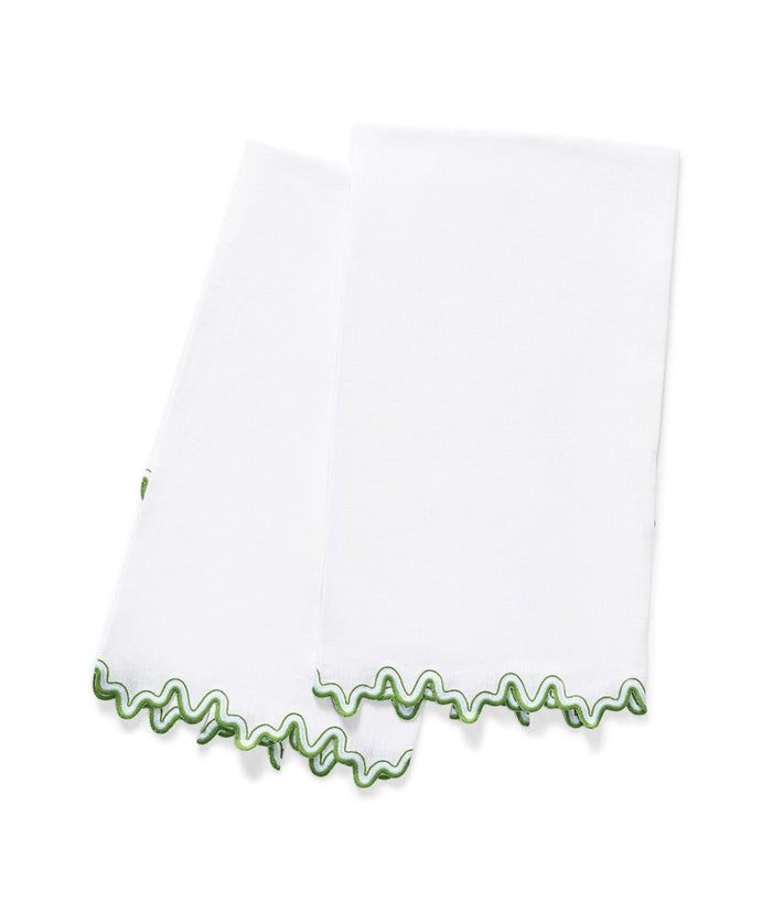 Powder Room Towels - Wave Guest Towels in Santorini by Matouk