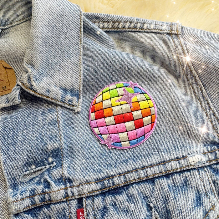 Wildflower + Co. Patch - Rainbow Disco Ball